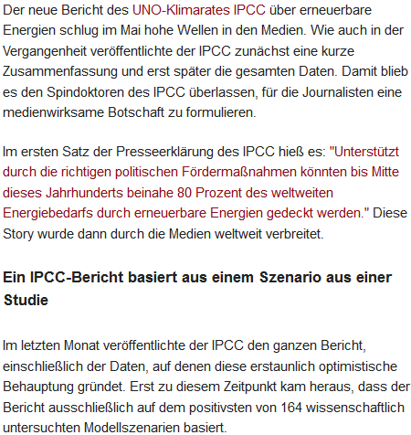 IPCC manipuliert weiter