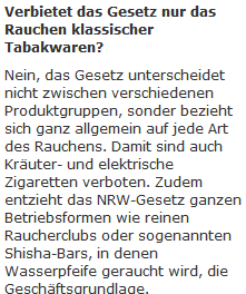 NRW-Wahnsinn Rauchverbot