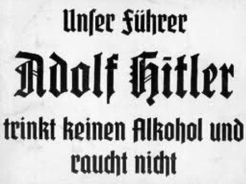 Hitler Werbung Tabak Alkohol