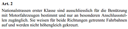 Autobahn erster Klasse